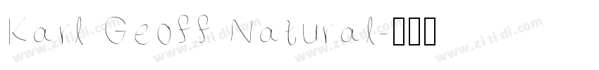 Karl Geoff Natural字体转换